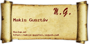 Makis Gusztáv névjegykártya